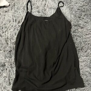 Black full length tank top
